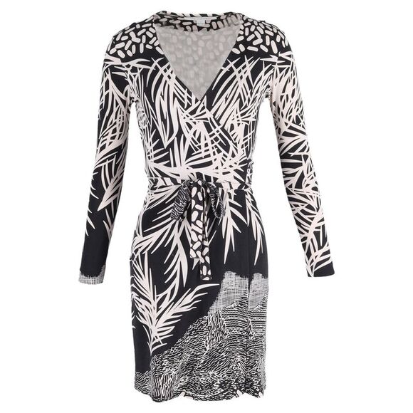 Diane von Furstenberg Julian Wrap Dress In Multicolor Silk